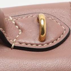 Mulberry Nude Pink Leather Mini Seaton Top Handle Bag