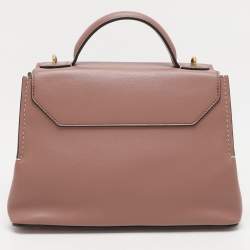 Mulberry Nude Pink Leather Mini Seaton Top Handle Bag