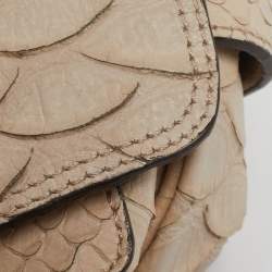 Mulberry Beige Python Embossed Leather Oversized Alexa Satchel