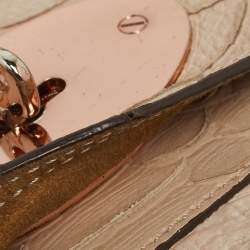 Mulberry Beige Python Embossed Leather Oversized Alexa Satchel