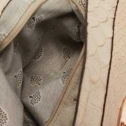 Mulberry Beige Python Embossed Leather Oversized Alexa Satchel