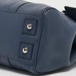 Pre Owned Mulberry Blue Leather Bayswater Satchel