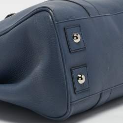 Pre Owned Mulberry Blue Leather Bayswater Satchel