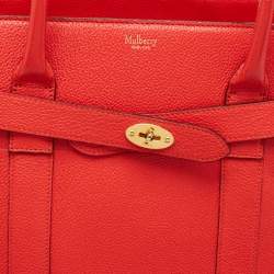 Mulberry Red Leather Zipped Bayswater Tote