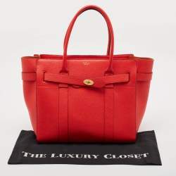Mulberry Red Leather Zipped Bayswater Tote