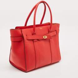 Mulberry Red Leather Zipped Bayswater Tote