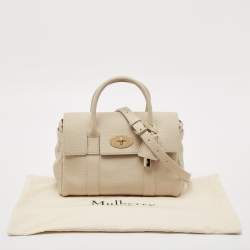 Mulberry Ivory White Leather Small Bayswater Satchel