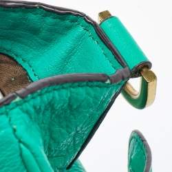 Mulberry Green Leather Alexa Flap Top Handle Bag