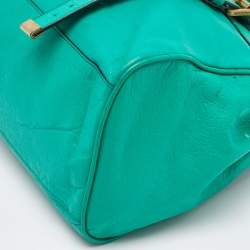 Mulberry Green Leather Alexa Flap Top Handle Bag