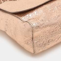 Mulberry Rose Gold Leather Small Lily Shoulder Bag