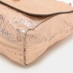 Mulberry Rose Gold Leather Small Lily Shoulder Bag