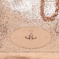 Mulberry Rose Gold Leather Small Lily Shoulder Bag