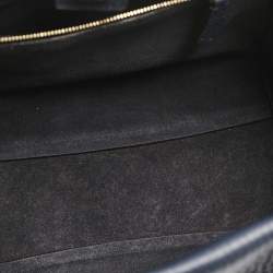 Pre Owned Mulberry Navy Blue Leather Small Iris Top Handle Bag