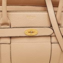 Mulberry Beige Leather Small Zipped Bayswater Tote