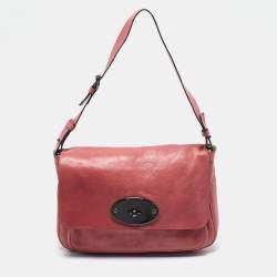Mulberry Red Leather Bayswater Flap Shoulder Bag