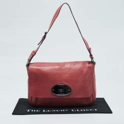 Mulberry Red Leather Bayswater Flap Shoulder Bag