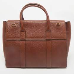 Pre Owned Mulberry Oak Brown Leather Medium Bayswater Satchel