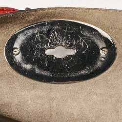 Mulberry Red Croc Embossed Leather Bayswater Flap Shoulder Bag