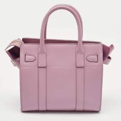 Mulberry Lavender Leather Mini Zipped Bayswater Tote