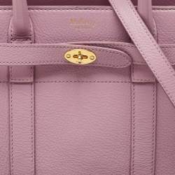 Mulberry Lavender Leather Mini Zipped Bayswater Tote