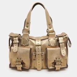 Mulberry Gold Leather Roxanne Satchel
