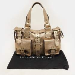 Mulberry Gold Leather Roxanne Satchel