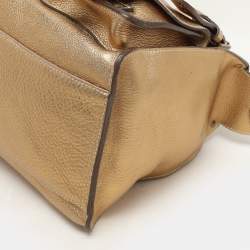 Mulberry Gold Leather Roxanne Satchel