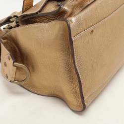 Mulberry Gold Leather Roxanne Satchel