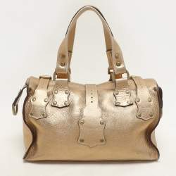 Mulberry Gold Leather Roxanne Satchel