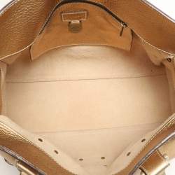 Mulberry Gold Leather Roxanne Satchel