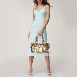 Mulberry Gold Leather Roxanne Satchel