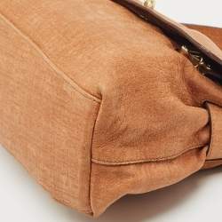 Mulberry Brown Textured Leather Edie Top Handle Bag