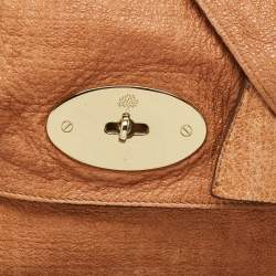Mulberry Brown Textured Leather Edie Top Handle Bag