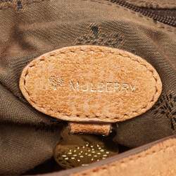 Mulberry Brown Textured Leather Edie Top Handle Bag