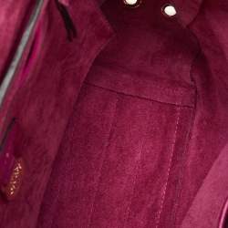 Mulberry Pink Croc Embossed Leather Tillie Flap Top Handle Bag