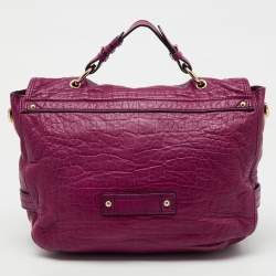 Mulberry Pink Croc Embossed Leather Tillie Flap Top Handle Bag