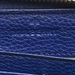 Mulberry Blue Leather Zip Around Continental Wallet