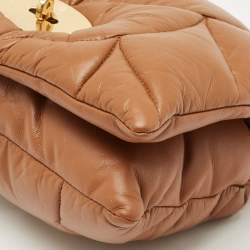 Mulberry Brown Quilted Pillow Leather Little Softie Shoulder Bag