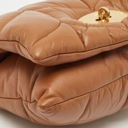 Mulberry Brown Quilted Pillow Leather Little Softie Shoulder Bag