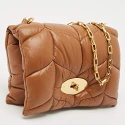 Mulberry Brown Quilted Pillow Leather Little Softie Shoulder Bag