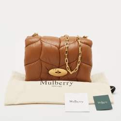 Mulberry Brown Quilted Pillow Leather Little Softie Shoulder Bag