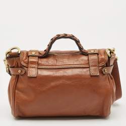 Mulberry Brown Leather Mini Alexa Top Handle Bag