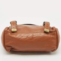 Mulberry Brown Leather Mini Alexa Top Handle Bag