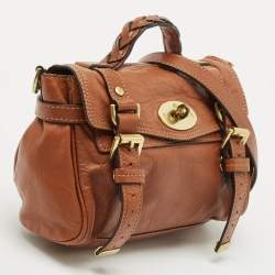 Mulberry Brown Leather Mini Alexa Top Handle Bag