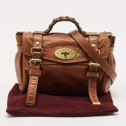 Mulberry Brown Leather Mini Alexa Top Handle Bag