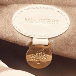 Pre Owned Mulberry Beige Leather Studded Alexa Top Handle Bag