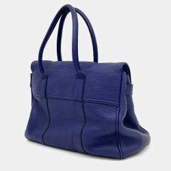 Pre Owned Mulberry Blue Leather Bayswater bag