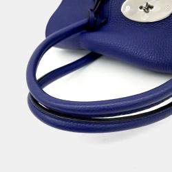 Pre Owned Mulberry Blue Leather Bayswater bag
