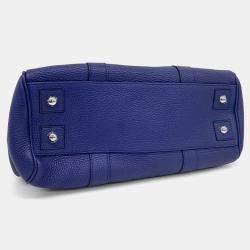 Pre Owned Mulberry Blue Leather Bayswater bag