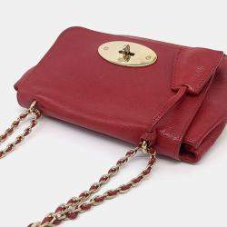 Pre Owned Mulberry Red Leather Lily Bag